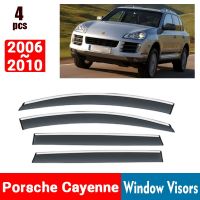 FOR Porsche Cayenne 2006-2010 Window Visors Rain Guard Windows Rain Cover Deflector Awning Shield Vent Guard Shade Cover Trim