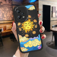 เคสโทรศัพท์สำหรับ Redmi Note 12 5G Xiaomi Poco X5 5G แบบบางเคสหลังหนังแสงแดดลายการ์ตูนเคสโทรศัพท์ปกหนังซิลิโคนนิ่ม