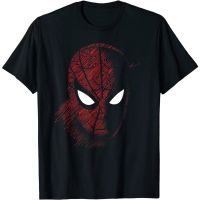 【】100%cotton เสื้อยืดผู้ชาย Marvel Spider-Man: Far From Home Close Up T-Shirt men เสื้อ ยืด ผู้ชาย คอกลม โอเวอร์ ไซส