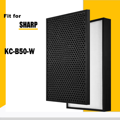 FZ-B50DF แผ่นกรอง HEPA แผ่นกรองกำจัดกลิ่นสำหรับเครื่องกรองชาร์ป KC-B50-W