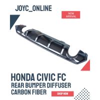 FC Honda Civic FC 2016-2021กันชนหลัง Diffuser คาร์บอนไฟเบอร์/สีดำด้าน/สีดำด้านพร้อมโคมไฟ Led