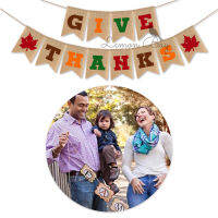 [In stock]give thanks ธง Azabura ตกแต่งพรรควันขอบคุณพระเจ้า Retro Maple Leaf Lahua ขายตรง