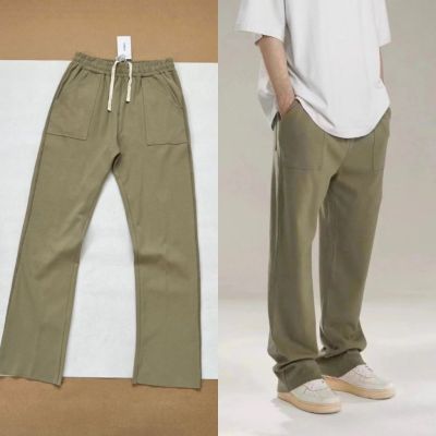 Epide overlapping multi-pocket thin seamless pants casual mens trousers