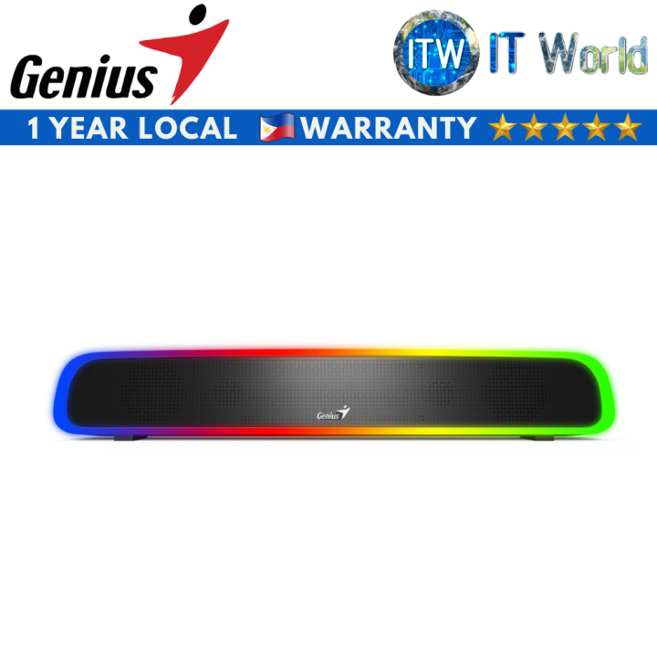 Genius USB Soundbar 200BT Bluetooth Soundbar with RGB Lighting