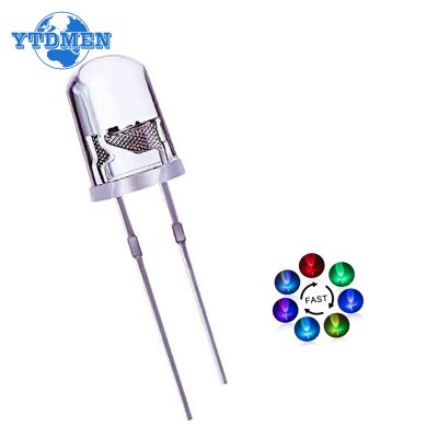 【CC】 100PCS 5mm Diode Multicolor Slow/Fast Flashing Blinking Emitting Diodes 2 Pins Round kit
