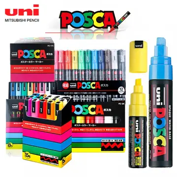21/24/24 Color Japan UNI POSCA Marker PC-1M/3M/5M POP Poster Advertising  Pen 0.7-2.5MM Painting Graffiti Water-soluble Color Pen - AliExpress