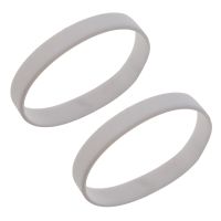 2X Fashion Silicone Rubber Elasticity Wristband Wrist Band Cuff Bracelet Bangle White