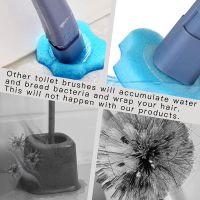 Disposable Toilet Brush Cleaner Brushes Holder Set with 18 Replacement Head Refills 360° No Dead Angle Cleaning Flushable Kit