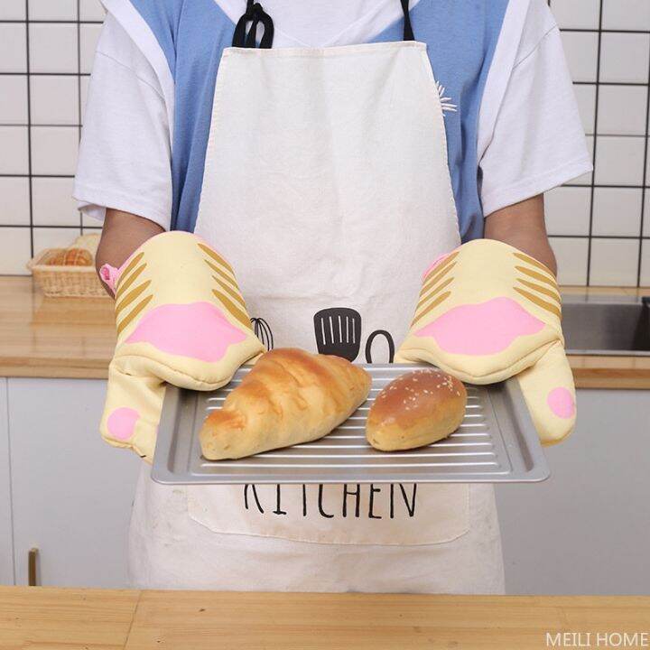 cartoon-cat-claw-oven-mitts-anti-scalding-heat-insulation-gloves-cute-cotton-glove-microwave-oven-non-slip-tools-kitchen-mitts