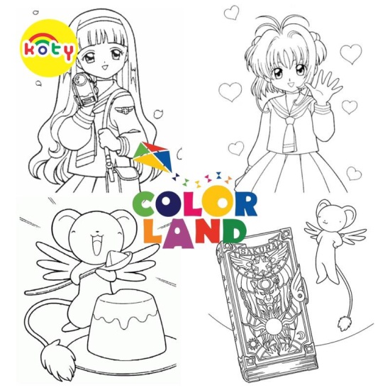 Tô màu Tomoyo và Sakura - Trang Tô Màu Cho Bé
