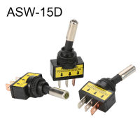 0【；‘ขายร้อน ASW-15D ปุ่มกดสวิทช์ไฟ 12v สวิทช์สลับรถยนต์สีแดงสีเหลืองสีฟ้าสีเขียว