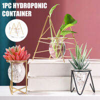 TAC โคมไฟตั้งโต๊ะ ABS แจกัน Hydroponic กระถางต้นไม้กระถางดอกไม้ด้วยถาดเหล็กของตกแต่งสำนักงานใหม่