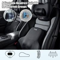 Adjustable Neck Car Headrest Pillow Waist Support Cushion  Comfortable Memory Foam Breathable Universal Lumbar Cushion Seat Cushions