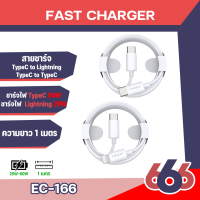 Earldom รุ่น EC-166I/EC-166C สายชาร์จเร็ว60W Pd , สายชาร์จเร็ว5A Usb-C เป็น Usb-C สายเคเบิลข้อมูล Type-C to Type-C-  Type-C to Lighting