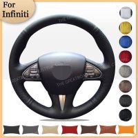 Custom Car Steering Braid Wheel Cover for Infiniti Q50 2014 2015 2016 2017 QX50 2015 2016 2017 Auto interior Steering Wheels Accessories