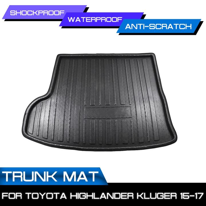 พรมปูพื้นรถยนต์พรมหลัง-trunk-anti-mud-cover-สำหรับ-toyota-highlander-kluger-2015-2016-2017