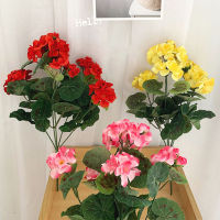 Begonias ผ้าไหมเทียม Faux Begonias นำมาใช้ใหม่ดอกไม้ประดิษฐ์เหมือนจริง Begonias สีแดงไม่เหี่ยวเฉาสำหรับตกแต่งบ้านแต่งงานชุดน้อยกว่า2