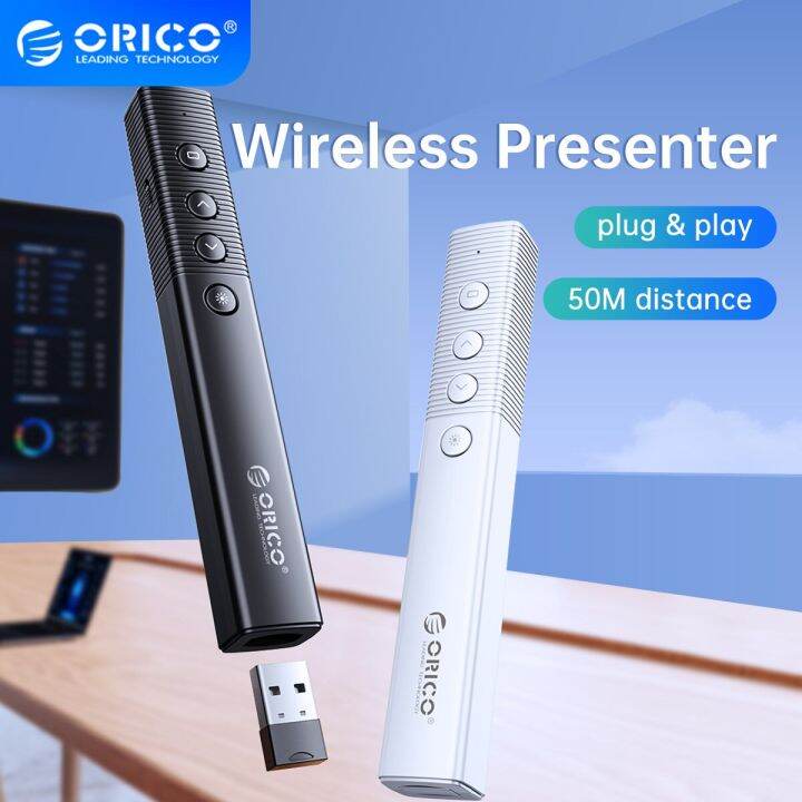 การนำเสนอ ORICO Clicker รีโมทคอนโทรลสไลด์โชว์ USB ไร้สายตัวคลิก