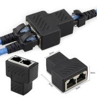 1ถึง2วิธี RJ45 Coupler ตัวเชื่อมต่อปลั๊กเสริมตัวเมียอะแดปเตอร์ตัวแยกเครือข่าย2ทางสายเชื่อมต่อ Extender LAN สำหรับแล็ปท็อป