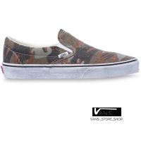 VANS SLIP ON WASHED CAMO TRUE WHITE  (สินค้ามีประกันแท้)