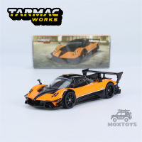 Tarmac Works 1:64 Pagani Zonda Revolucion Arancio Saint สีส้มรถโมเดล Diecast สีดำ