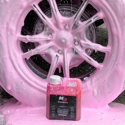 แท้💯โฟมสีชมพู MD Clean Car คัลเลอร์โฟม 💦 โฟมล้างรถผสมสารเคลือบสี คานูบาเเว็กซ์นำเข้า ล้างเสร็จรถเงาขึ้น x 10 😮