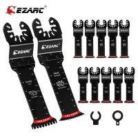 EZARC Oscillating Saw Blades 10PCS Extra-Long Reach Arc Edge Multitool Blades with Japanese Teeth Clean Cut for Wood and Metal