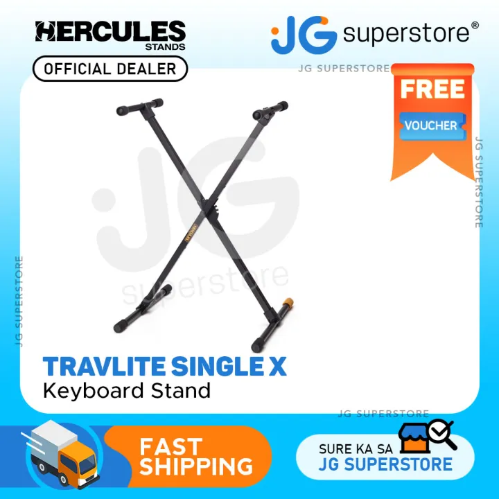 Hercules TravLite Keyboard Stand with 6 Position Settings Features