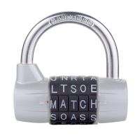 5 Letter Word Padlock Combination Security Resettable Lock Heavy Duty Aluminum