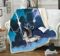 All haze Zeus cat3d Print Fleece Blanket for bed bedspread Sherpa blanket