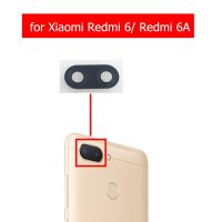 2ชิ้นสำหรับ Xiaomi Redmi 6กระจกกล้องมองหลังเลนส์กระจกกล้องถ่ายรูปด้านหลังพร้อมกาว3ม. สำหรับเปลี่ยน Xiaomi Redmi 6อะไหล่ซ่อม