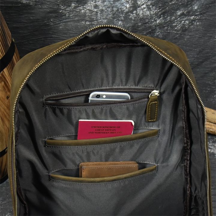 กระเป๋าหิ้วธุรกิจหนังผู้ชายกระเป๋านักเรียนแล็ปท็อป15-6กระเป๋ากระเป๋าผู้ชายใหญ่-daypack