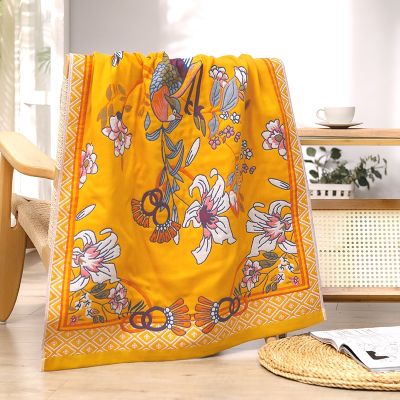 ▩♦ Cotton Bath Towels Five-layer Gauze Woven Floral Pattern Bath Towel Home Bathroom Adults Quick Drying Soft Wrapped Beach Towel