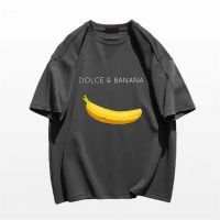 Summer High Quality MenS Luxury T-Shirt Banana Pattern Print Short Sleeve Unisex Classic Clothing Oversized Free Shipping