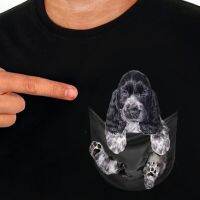 CLOOCL Cotton T-Shirt Fashion Summer Cocker Spaniel Printed T-Shirts Men Casual Shirt Hip Hop Tops Funny Cotton Tees XS-4XL-5XL-6XL