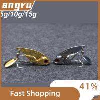 ANGRU4598 5G 10G ช้อนจม15G โลหะหมุนการสั่นสะเทือนตะขอสามชั้น VIB ล่อ Wobblers Crankbaits โลหะเหยื่อตกปลา