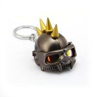 【hot】☸❀❀  Game Spiked Helmet Keychain Car Battleground Level 3 Keyring Holder Chain Men Armor Jewelry porte clef