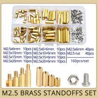 M2.5 M3 M4ทองเหลือง Hex Standoff Spacer ชายหญิงเสาสกรู Nut Mount PCB เมนบอร์ด Spacer Bolt Assortment Kit