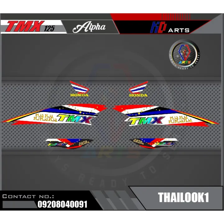 sticker decals motorcycle TMX 125 Decals Thai Look 1 Customized ...