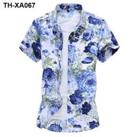 New Chinese summer mens cultivate ones morality short sleeve printed plus-size leisure personality