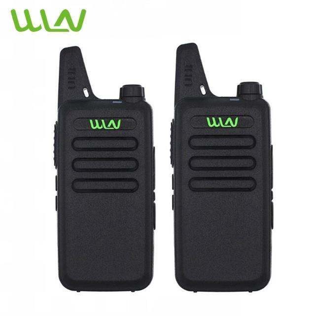 SET OF 2 WLN KD-C1 UHF Two-Way Walkie Talkie Radio 5W 16 Channel -Black ...