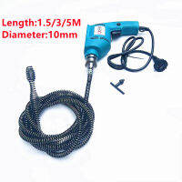 1.535m Long Kitchen Toilet Sewer Blockage Electric Dredger Drain Drill-Powered Extension Draw In Cleaner Springs