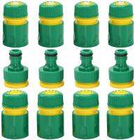 3PCS Green 1/2Inch Garden Hose Coupling Adapters Water Tap Quick Connector Irrigation Pipe 16mm Joints Repair Eng Plug Accessory