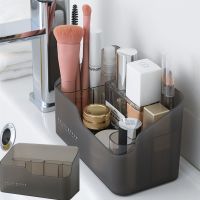 Plastic Makeup Bathroom Storage Box Cosmetic Organizer Desktop Make Up Jewelry Storage Case Sundries Table Container Organizer