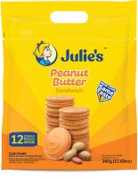 ?จูลี่ส์ แซนวิชเนยถั่ว ถุงหิ้ว 360 กรัม Julies Peanut Butter Sandwich