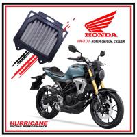 ⭐⭐⭐⭐⭐กรองอากาศ Stainless แต่ง ยี่ห้อ Hurricane สำหรับรุ่น Honda CB150R , CB300R  ((ทำความสะอาดได้))