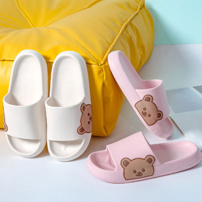 Teddy Bear Slippers Women Summer Flip Flops Cloud Slides Beach Sandals Shoes 2022 Men Shower Bathroom Platform Outdoor Sandalias