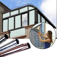 One Way Mirror Window Film Vinyl Self adhesive Reflective Solar film Privacy Window Tint for Home Blue Sliver Glass Stickers