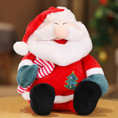 ซานตาคลอสคริสต์มาสตุ๊กตาผ้ากำมะหยี่ตุ๊กตาหนานุ่มฝีมือดีและเป็นมิตรต่อผิวสำหรับเด็กวัยหัดเดิน
