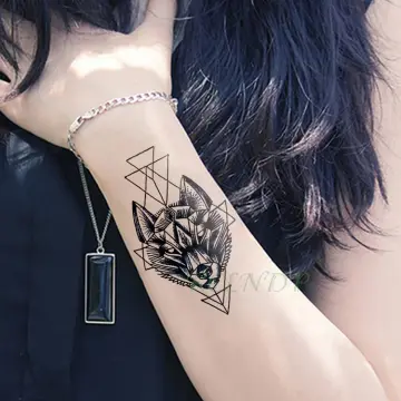 Geometric dog tattoo by Achim  Tinktur  Custom Tattoos